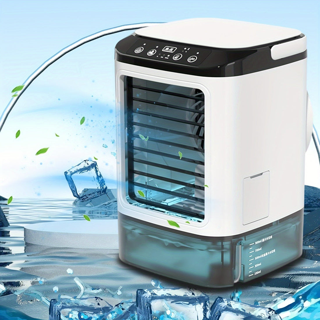 Carvallo Mini-Klimaanläggning Coolivy | USB-driven | Med vattentank &amp; luftfuktighet | Kompakt &amp; Mobil