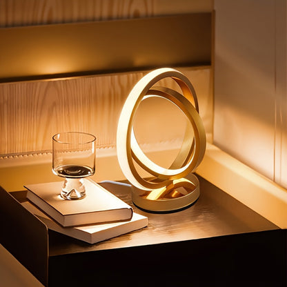 LumiSunset - Modern Metallbordslampa, USB-drivet, Dimbar Skrivbordslampa