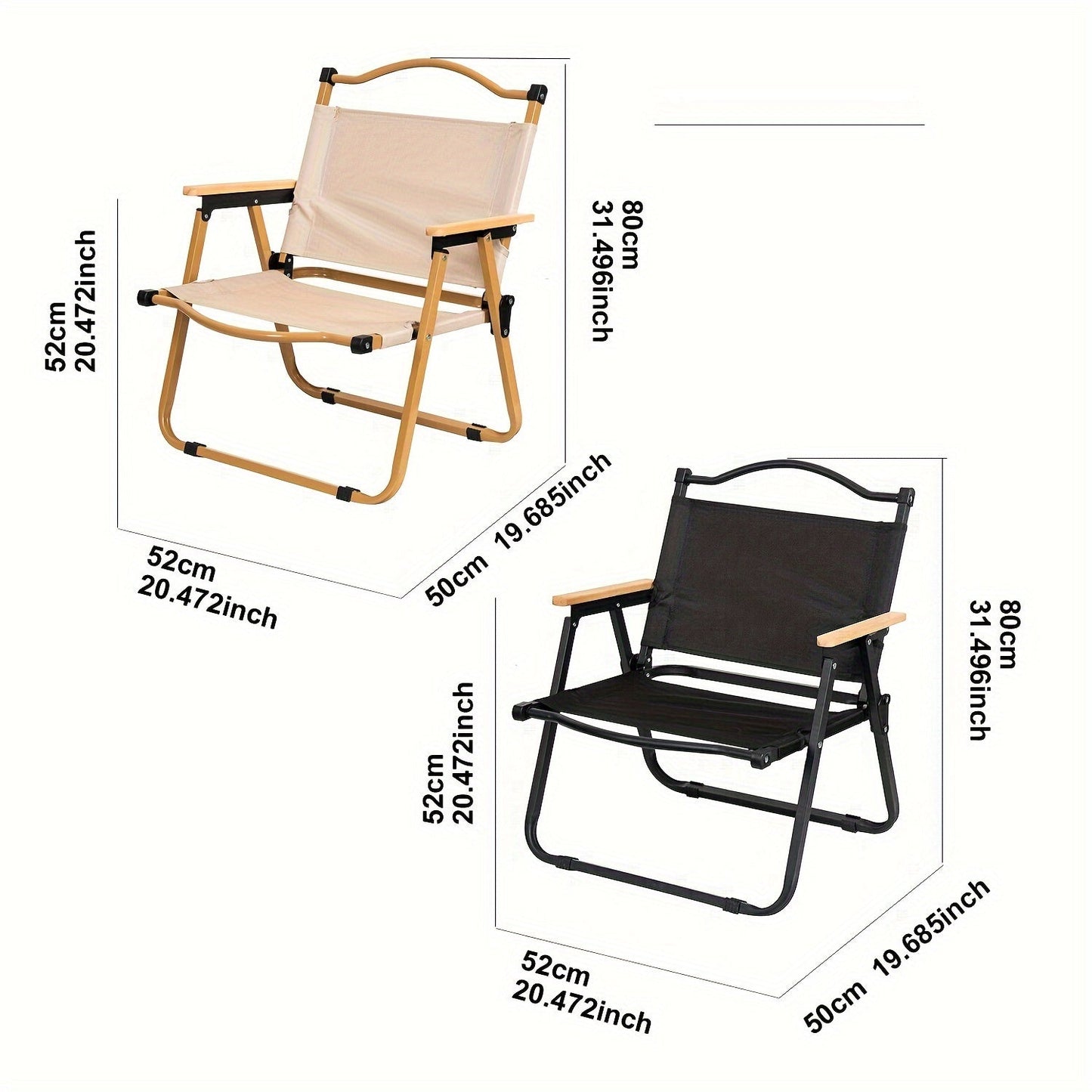 Carvallo RelaxaFold | Justerbart ryggstöd | Fällbar & Lätt | Aluminiumram & Oxford-säte