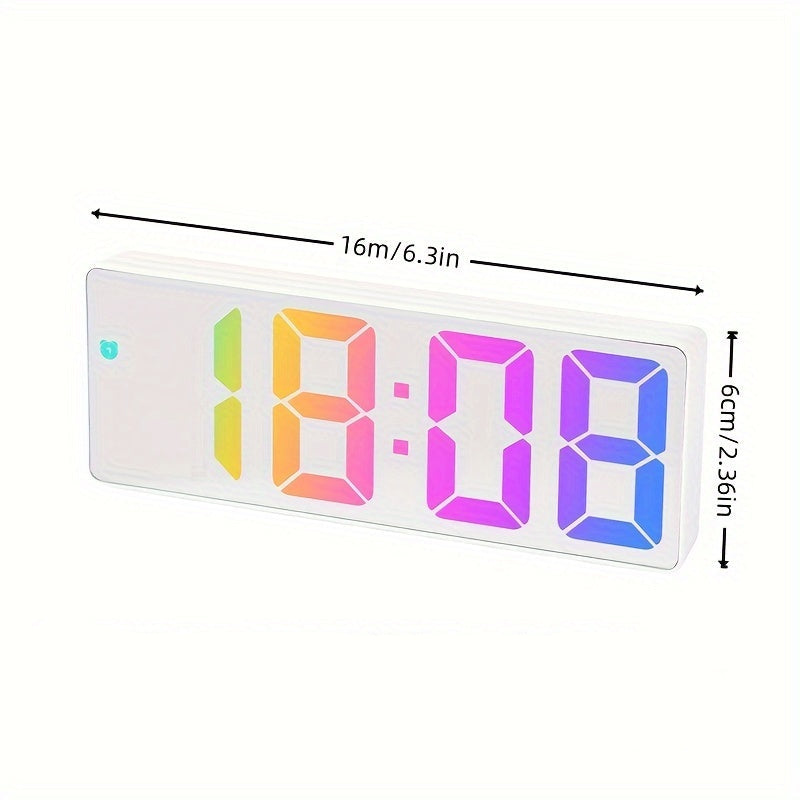 Färgglad LED Digital Klocka - För en Glad Start på Din Dag