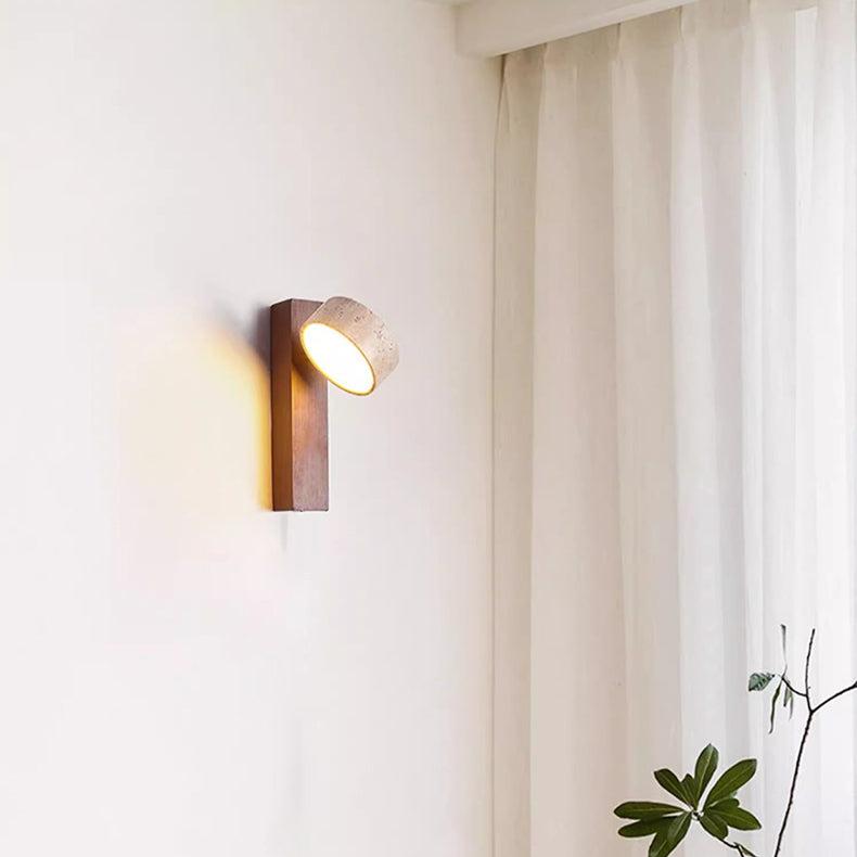 Travertin Vägghängd Lampa – Wabi Sabi Stil Vägglampa för Moderna Interiörer