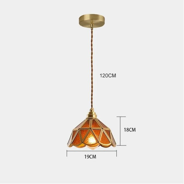 Klassisk Glasmålning Taklampa