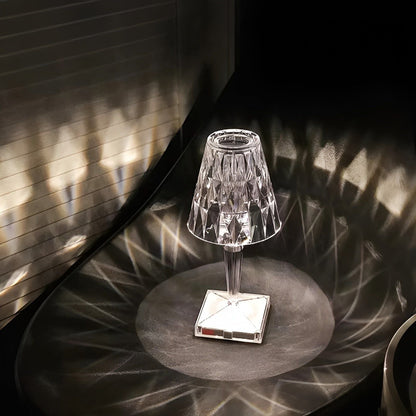 Diamond Glow - Trådlös USB Crystal Shine Nattdukslampan