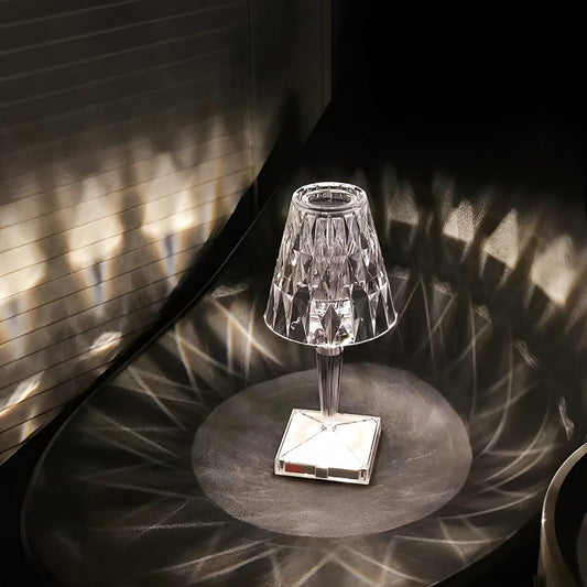 Diamond Glow - Trådlös USB Crystal Shine Nattdukslampan