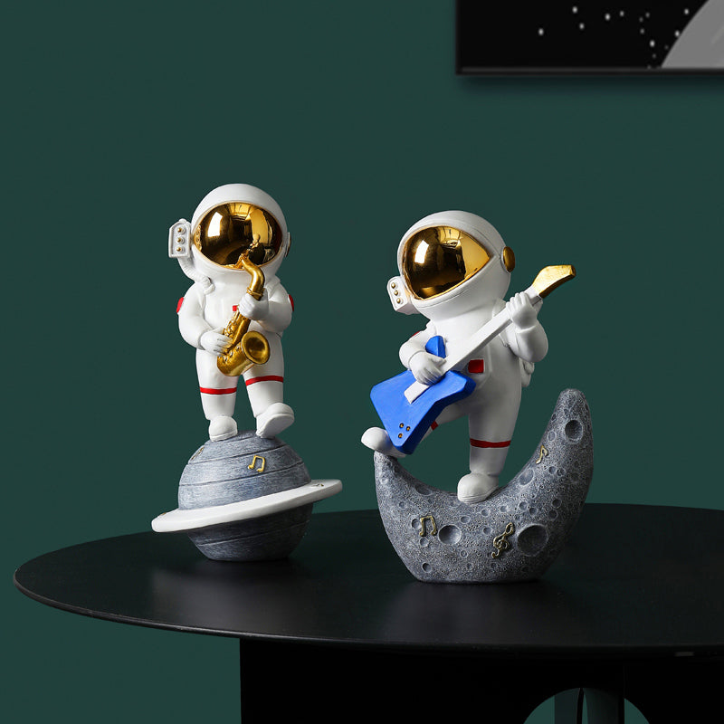 Astronaut Jazz Band Dekorativ Konstverk för Unik Heminredning