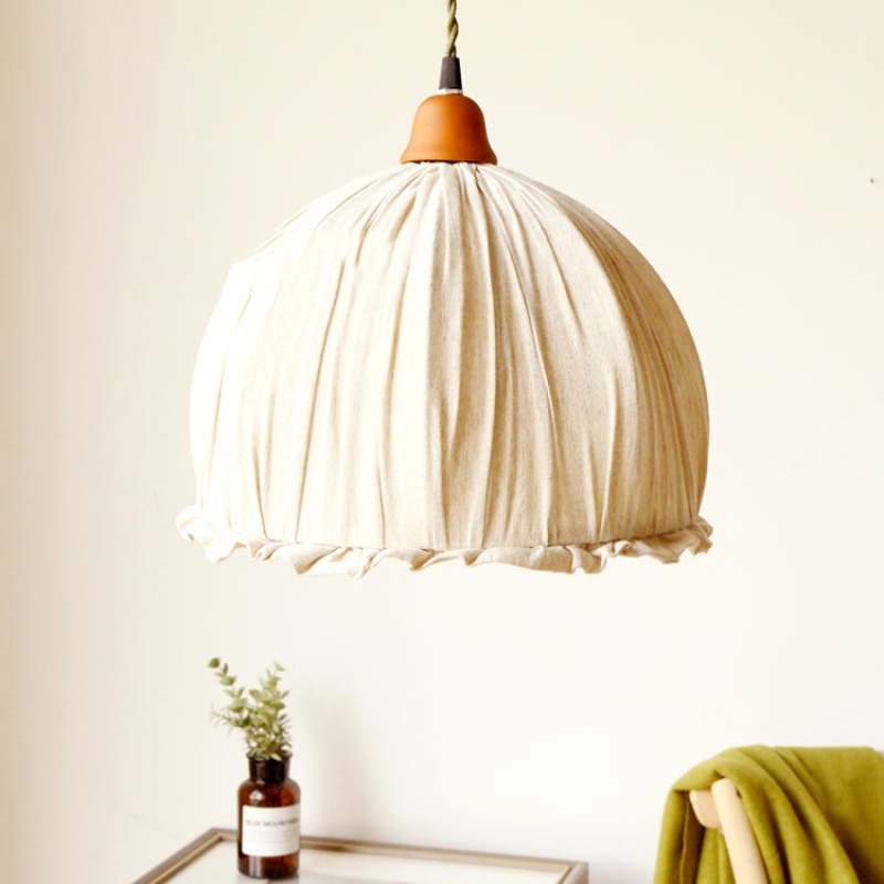 EcoLumi - Skandinavisk LED-hänglampa i beige tyg