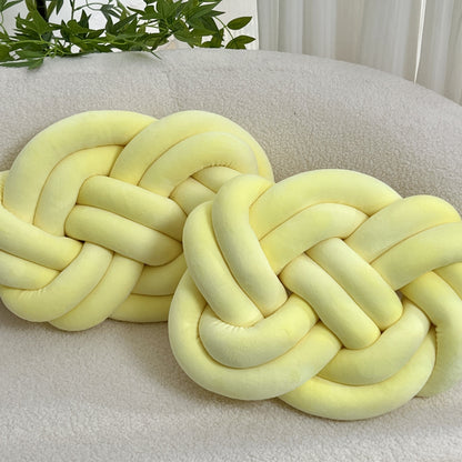 2 Stycken Knop Ball Kuddar - Mjuka Plysch Kuddar, Dekorativa Kuddar för Säng, Soffa och Vardagsrum