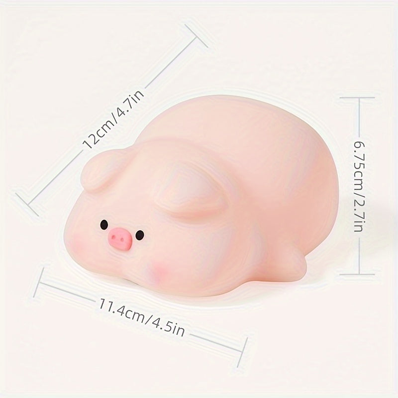 PiggyGlow - Söt Silikon Nattlampa, USB Uppladdningsbar, Perfekt Present