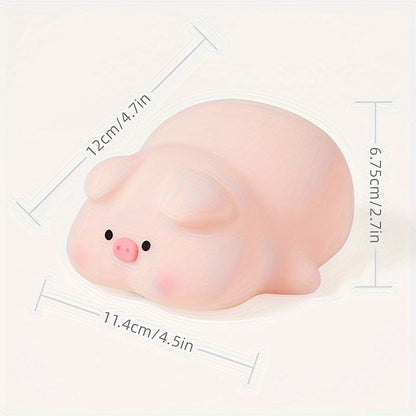 PiggyGlow - Söt Silikon Nattlampa, USB Uppladdningsbar, Perfekt Present