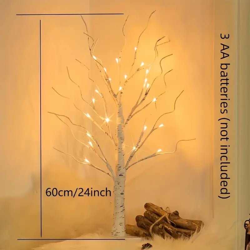 2-pack LED björkträd lampor (24 LEDs) – jul- &amp; dekobelysning