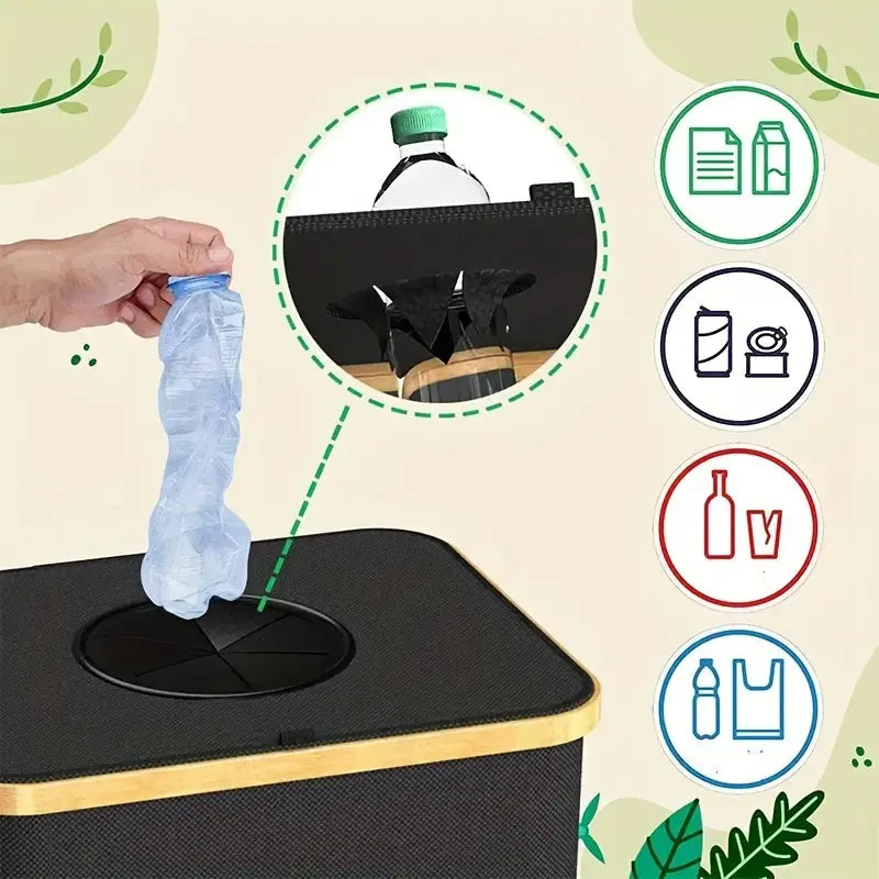 FoldaBag | Fällbar 2-i-1 väska för förvaring av plast- och pantflaskor