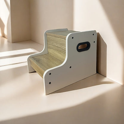 Rustik Trä Stapelbar Pall - För Bekvämlighet och Säkerhet