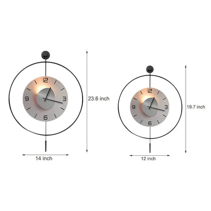Rund LED Väckarklocka | Batteridriven | Hängande Metallklocka