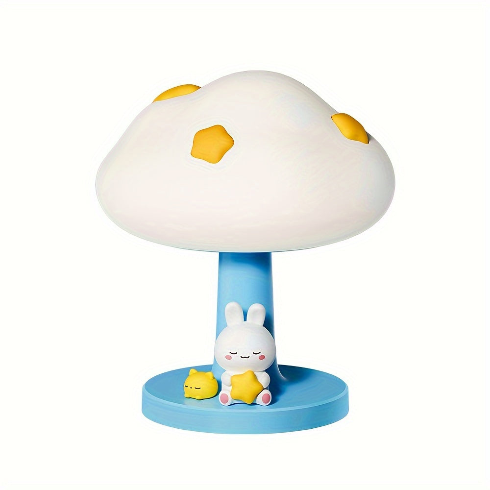 CozyCloud - USB Laddningsbar Silikon Bordslampa med Dimbart LED Ljus