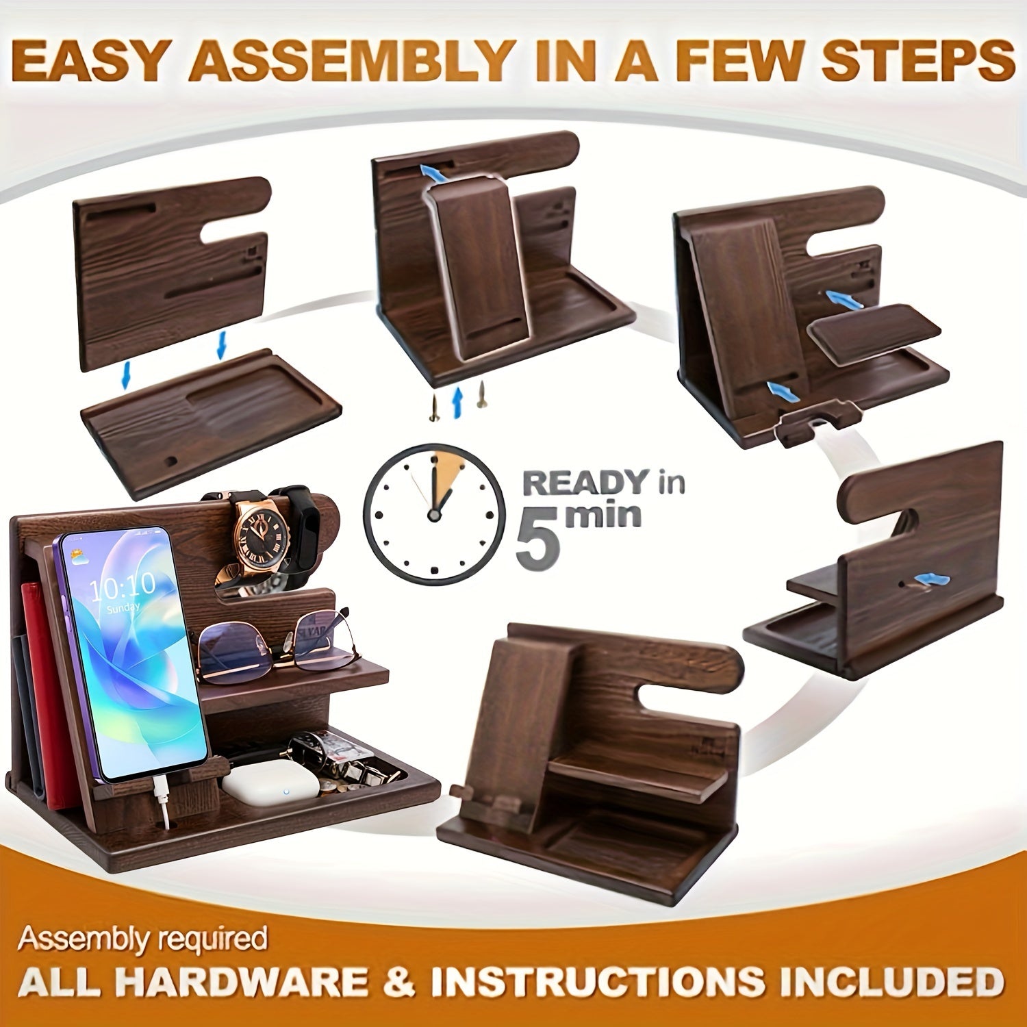 Stilig Trähylla – För ett Organiserat Utrymme