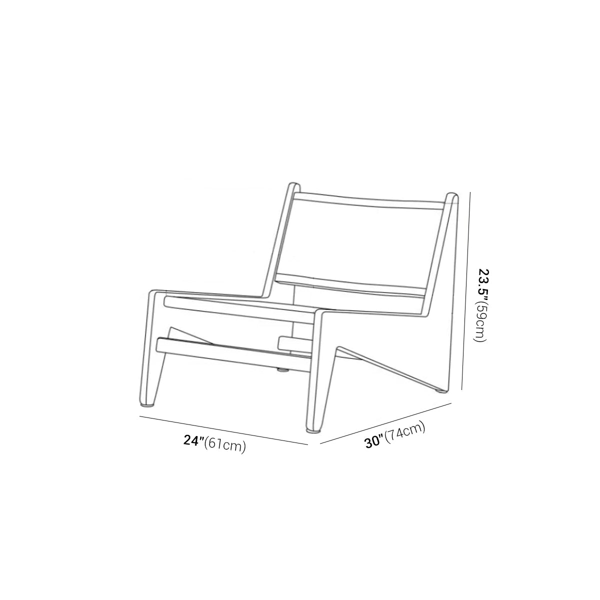 Lunair Soffa | Loungesoffa av trä &amp; rotting i fransk-skandinavisk stil