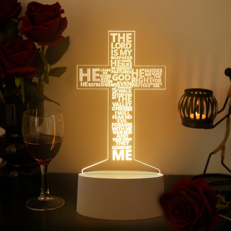KruisLicht - 3D LED Nattlampa Akryl USB-driven