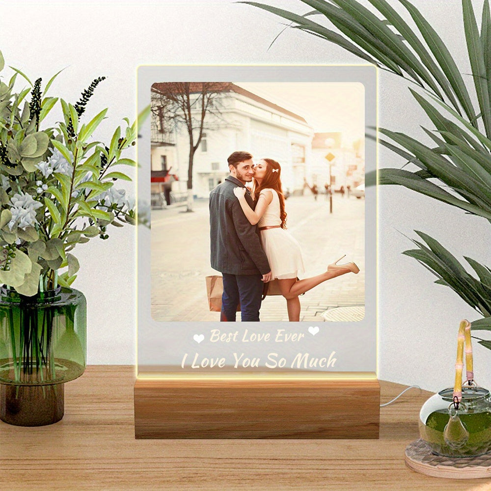 Digital Fotoram Akryl Ljus Nattlampa