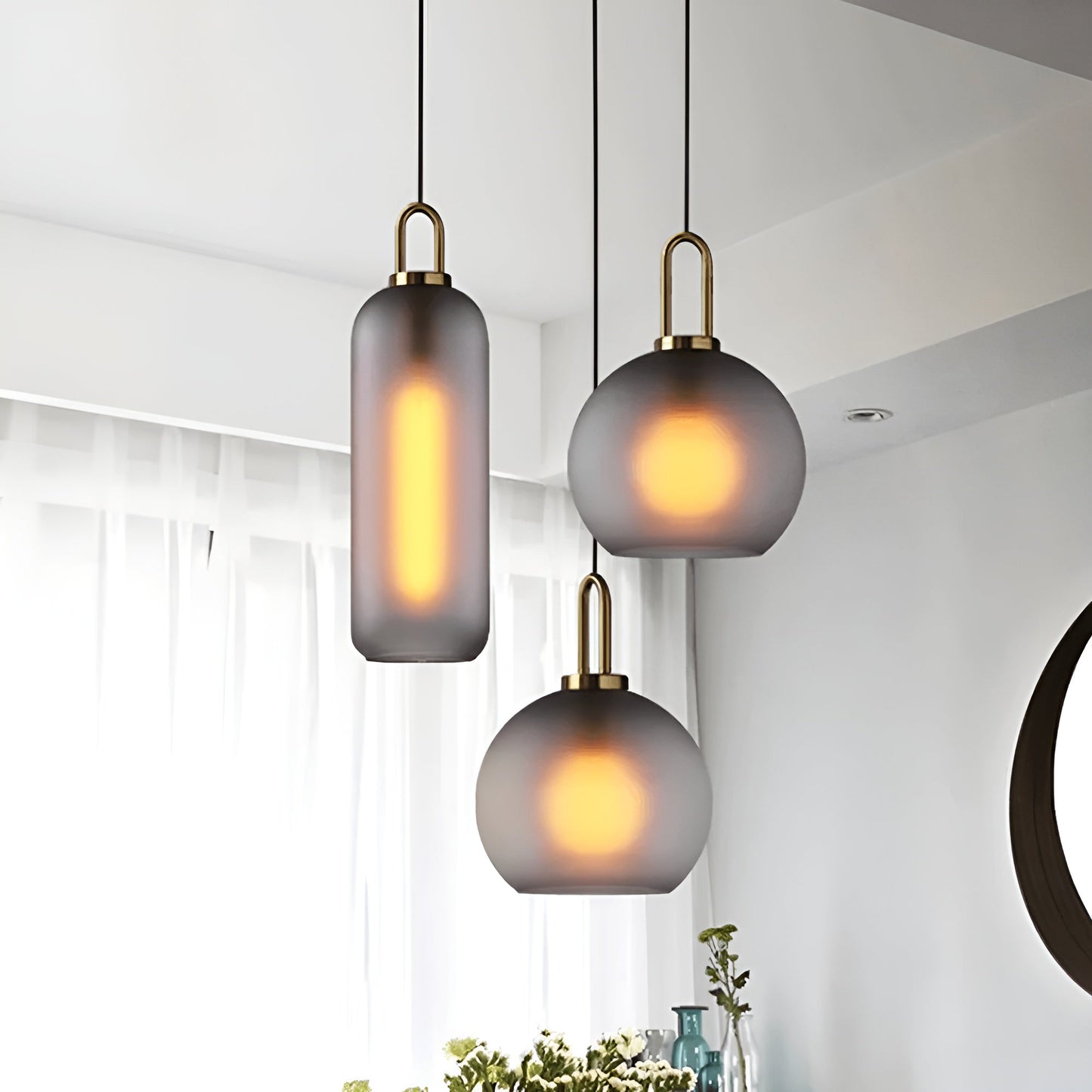 CrystalHue Light - Nordisk glaskula pendellampa