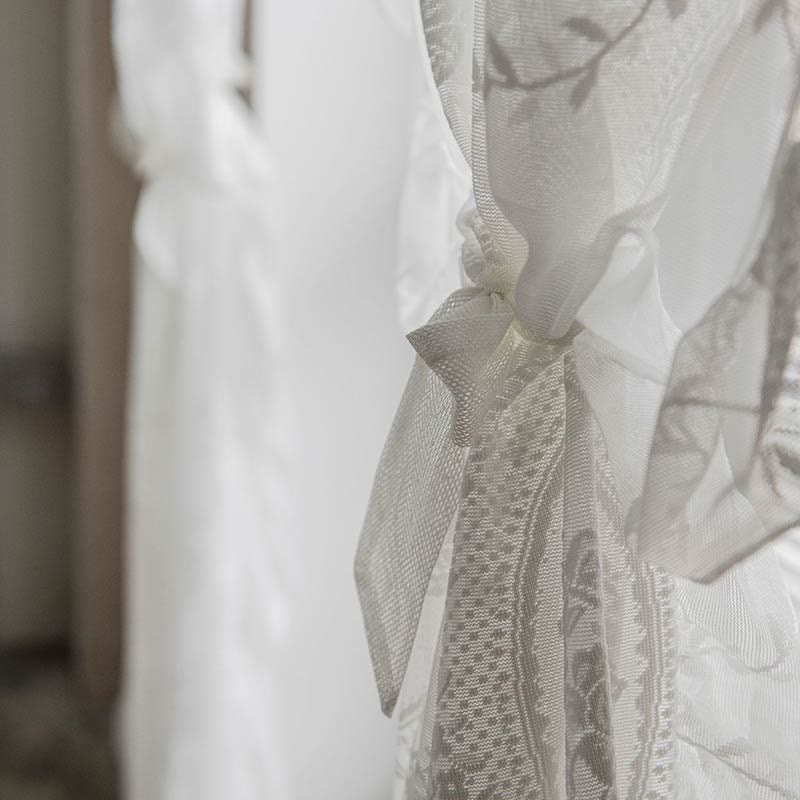 Ruffle Lace Gardin Hål-Ut Transparenta Gardiner