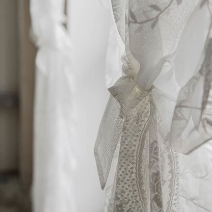 Ruffle Lace Gardin Hål-Ut Transparenta Gardiner