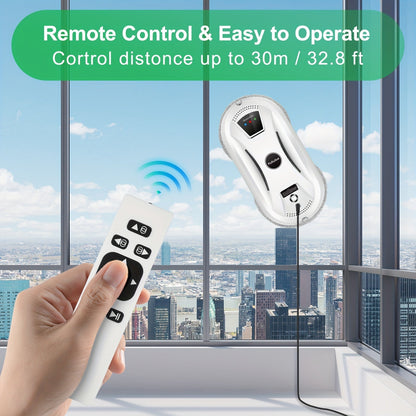 Fullt automatiskt fönsterputs - Intelligent glasrengörare med fjärrkontroll för effektiv rengöring