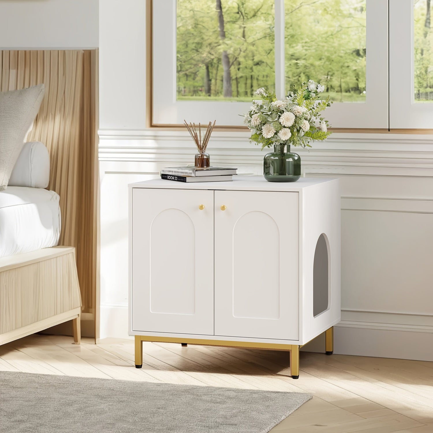 Dold kattlåda sidobord