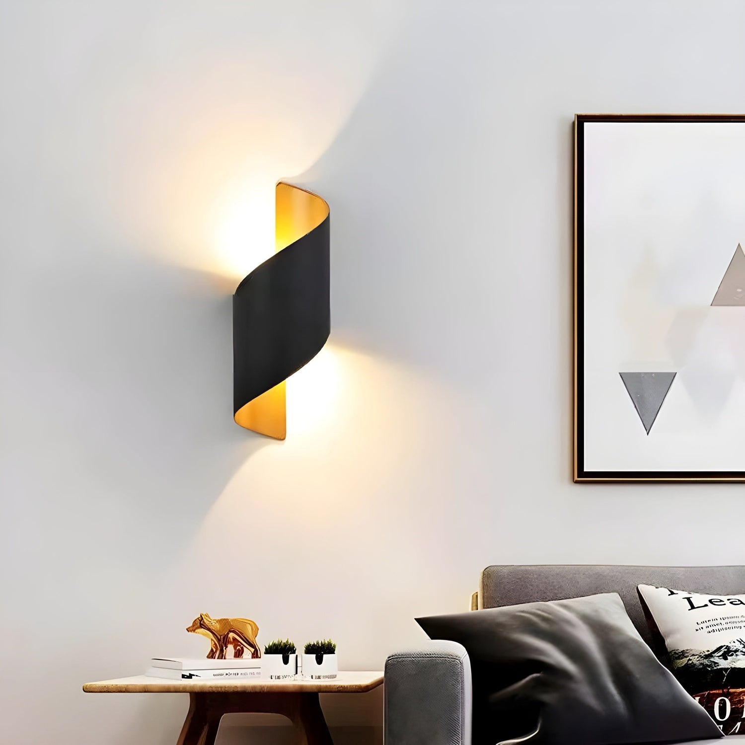 SpiralGlow Light - Nordisk vattentät metall spiral LED vägglampa