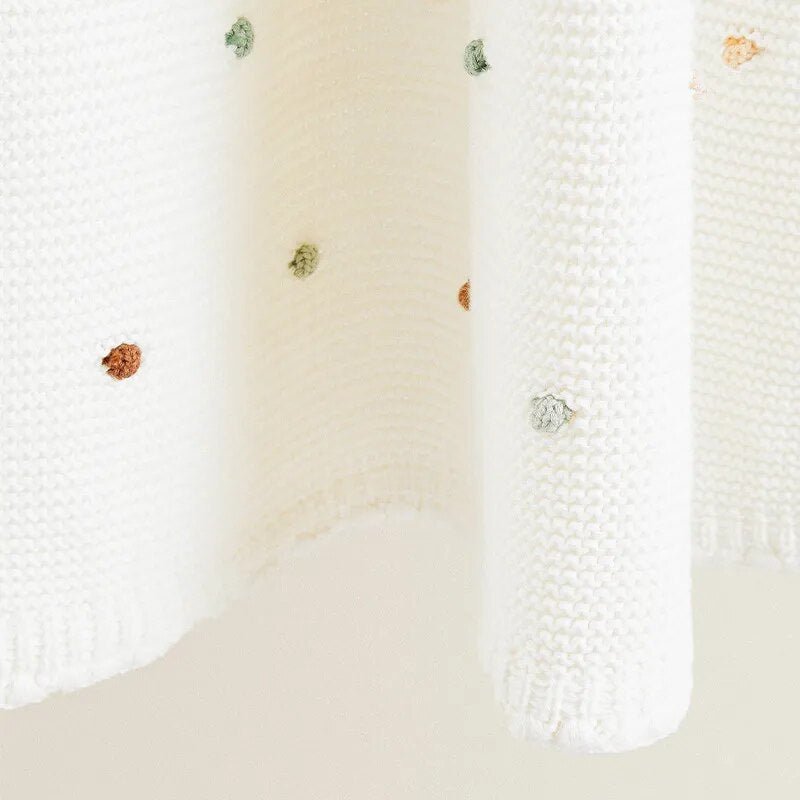 Mjuk Chenille Stickad Filt för Mysig Heminredning