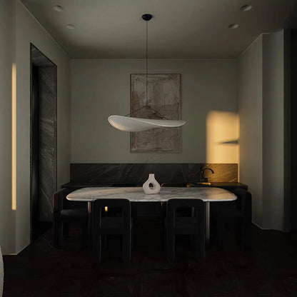 LunaLux Modern LED Taklampa i Metall och Konstsilke i Vitt för Sovrum
