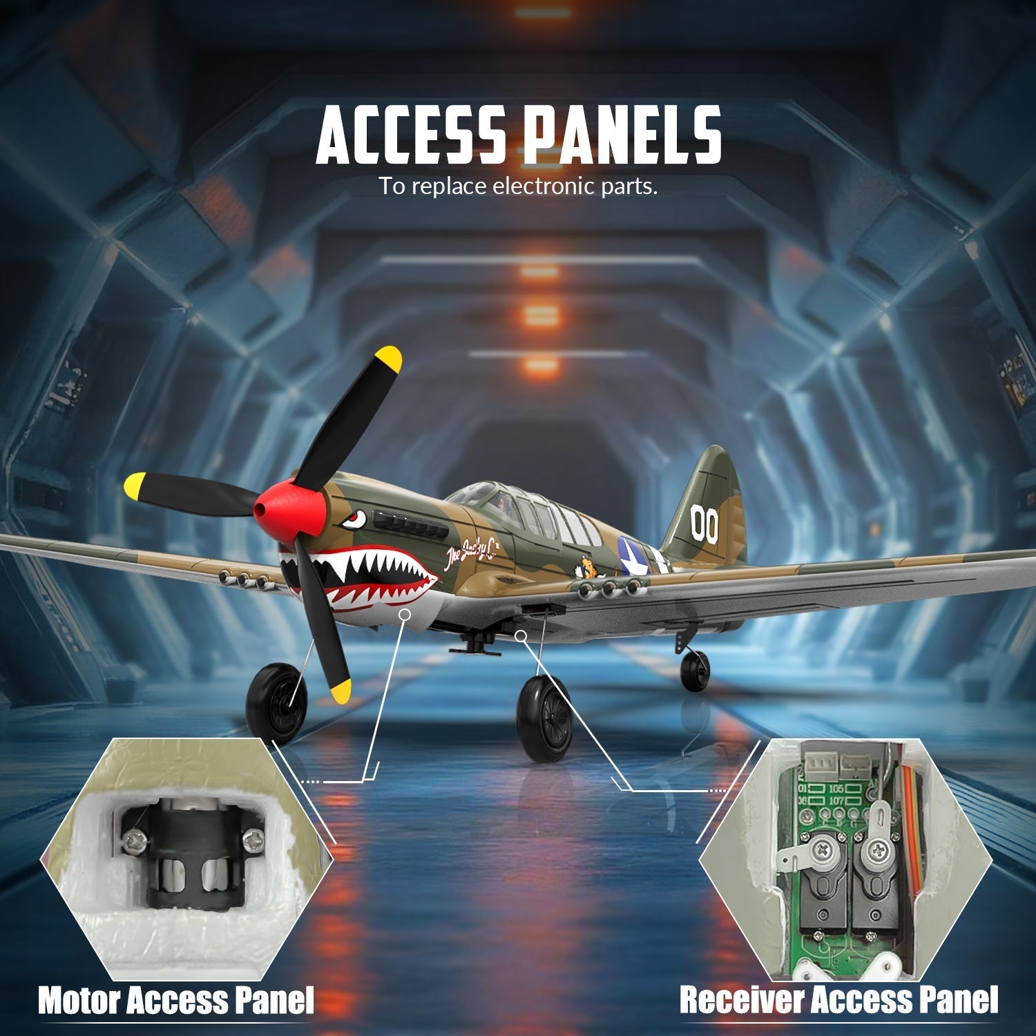 Fjärrstyrd flygplan med lätt stabiliserad flygning