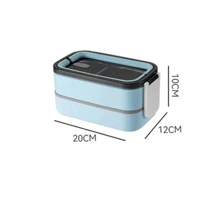 2-lagers rostfri stål Bento-lunchbox med lock