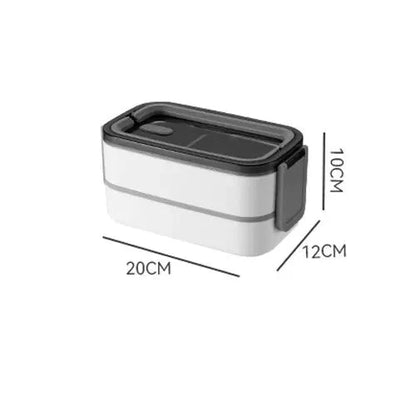 2-lagers rostfri stål Bento-lunchbox med lock