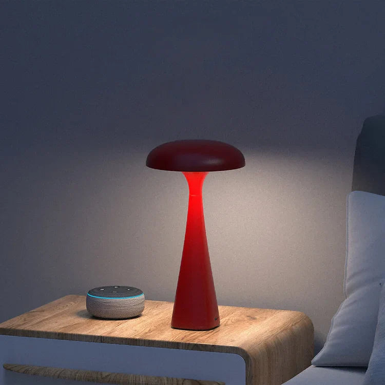 MushroomGlow - Elegant stilren LED bordslampa med belysning som kan anpassas