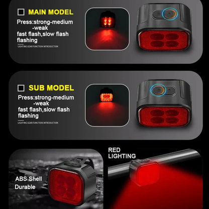 BikeBeam - Uppladdningsbart cykelbelysningsset för maximal synlighet och säkerhet