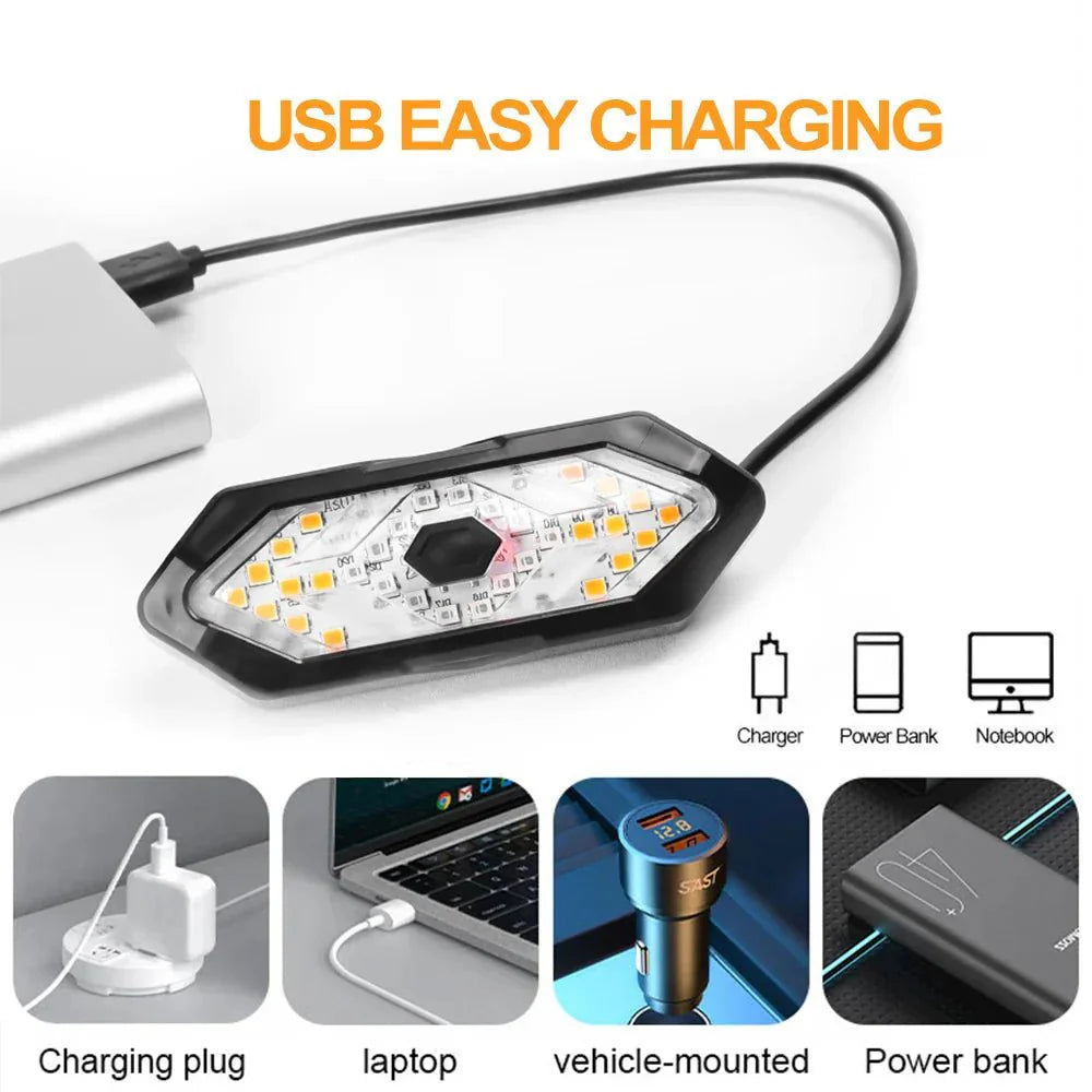 BikeGuard Light - Uppladdningsbart cykelbakljus med fjärrkontroll och 32 LEDs för maximal säkerhet