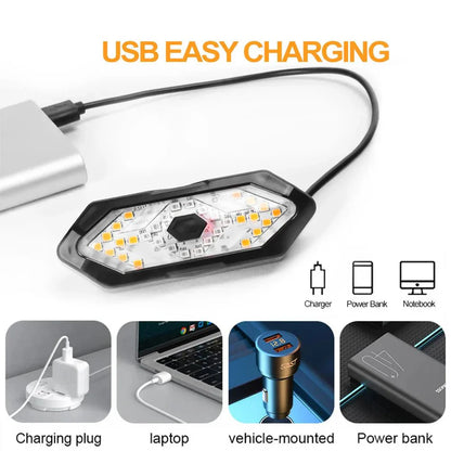 BikeGuard Light - Uppladdningsbart cykelbakljus med fjärrkontroll och 32 LEDs för maximal säkerhet