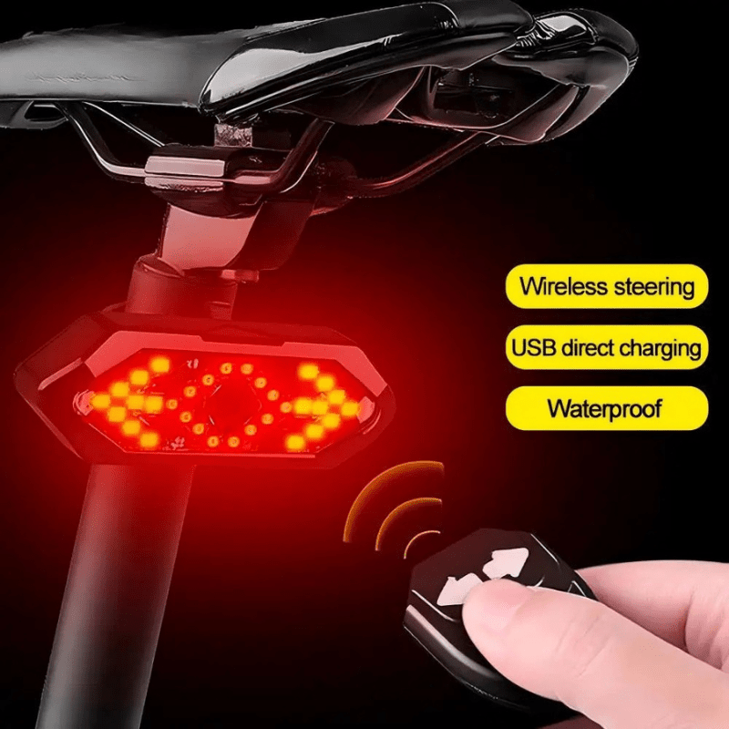 BikeGuard Light - Uppladdningsbart cykelbakljus med fjärrkontroll och 32 LEDs för maximal säkerhet