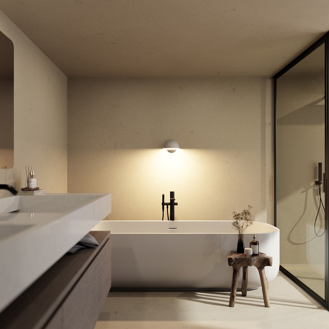 RoyaleGlow AquaLight Utomhus LED Vägglampa – Väderbeständig, Varm Ljus, Modern Design