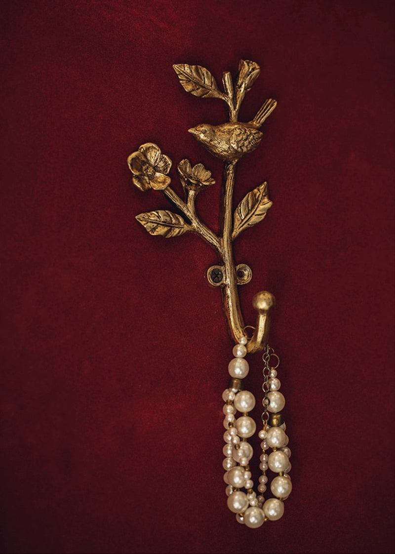 Carvallo – Metall Väggkrok med Lekfullt Fågelmönster