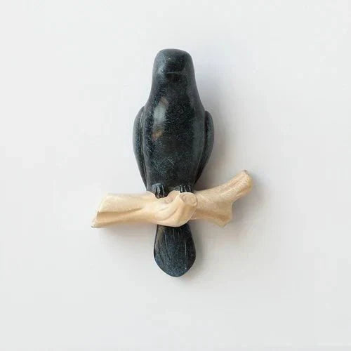 Carvallo-Väggkrok Voglia Naturträ | Med fågelmotiv | 100 % Massivt trä | För hall, vardagsrum & sovrum