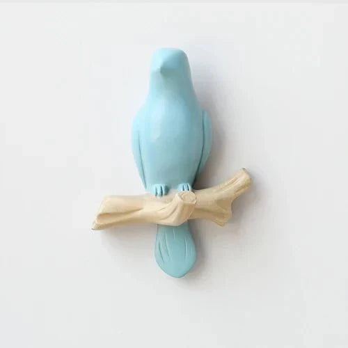 Carvallo-Väggkrok Voglia Naturträ | Med fågelmotiv | 100 % Massivt trä | För hall, vardagsrum & sovrum