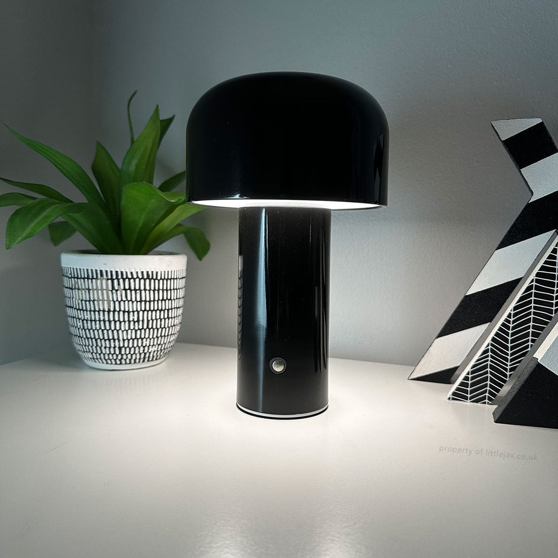 Trådlampad Svampbordslampa | USB-C Uppladdningsbar | 3 Ljusstyrkenivåer | 8&quot; Modern LED Ljus