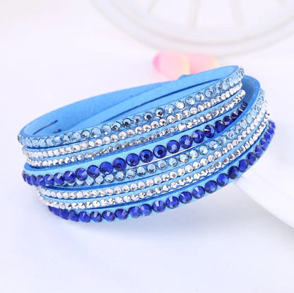 Armband för kvinnor svart kristall svepdesign