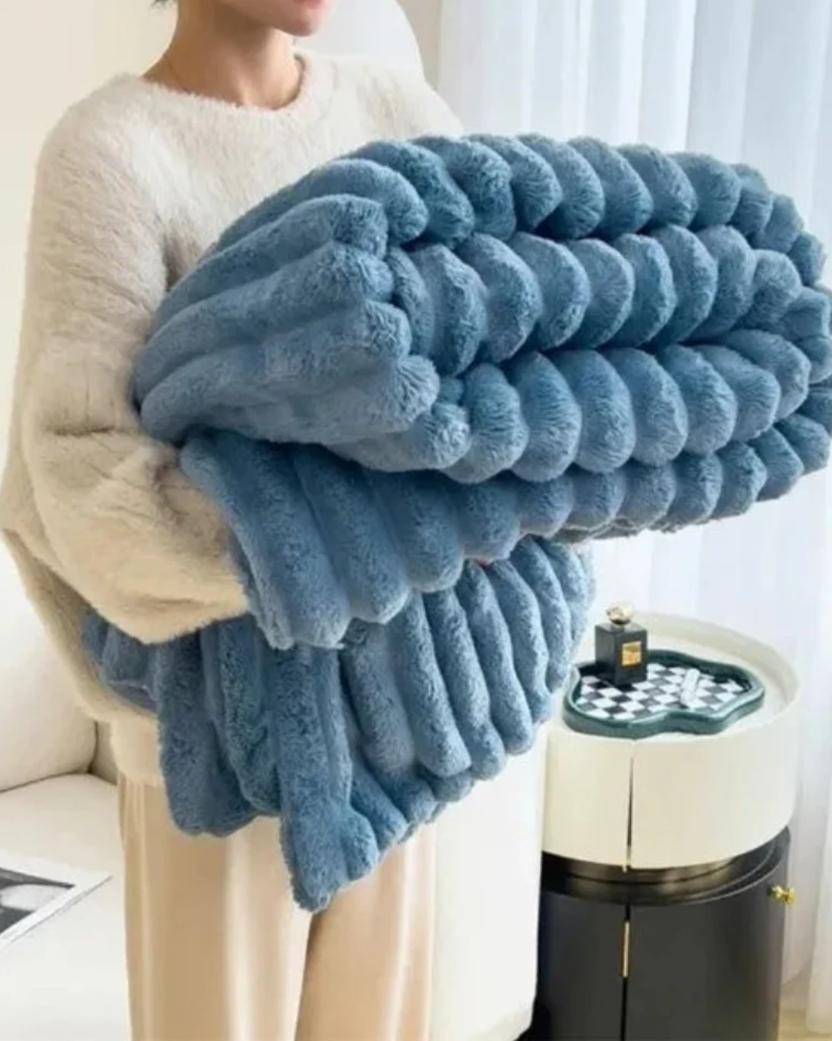 Carvallo – Lyxig Plyschfilt med Elegant Textur för Värme & Stil