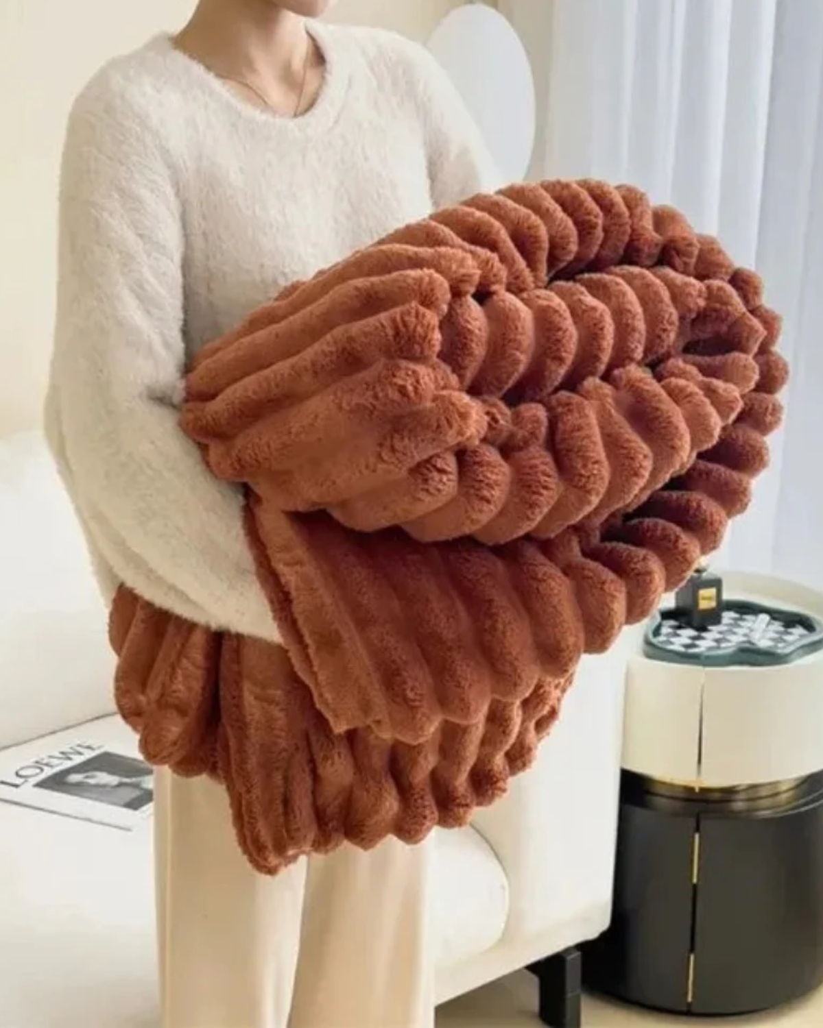 Carvallo – Lyxig Plyschfilt med Elegant Textur för Värme & Stil