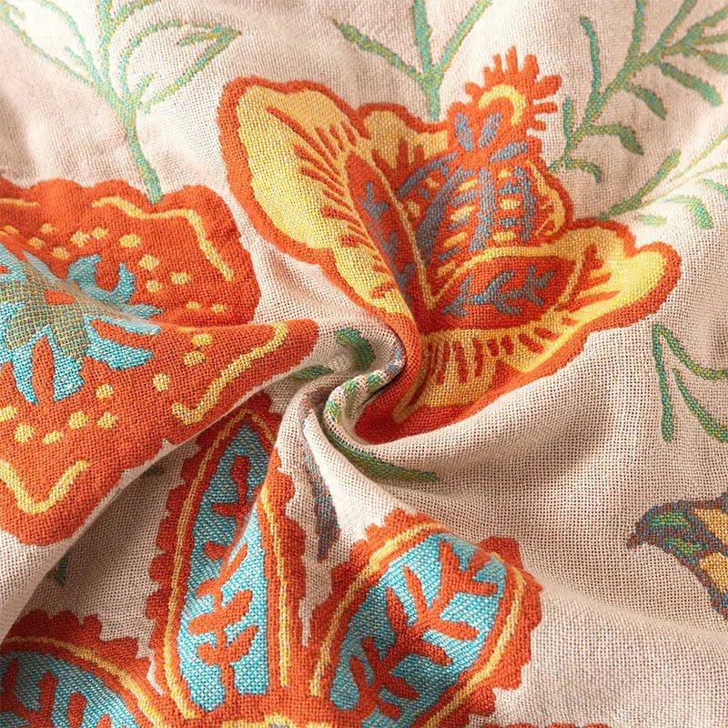 BohoWeave – Bomull-vändfilt med Jacquard-Boho-mönster