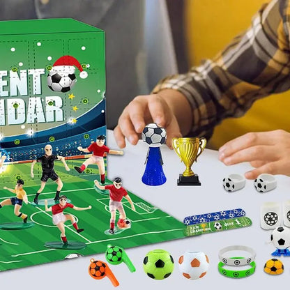 BoxCalendar - Adventskalender för barn med en fotbollsarena att bygga själv