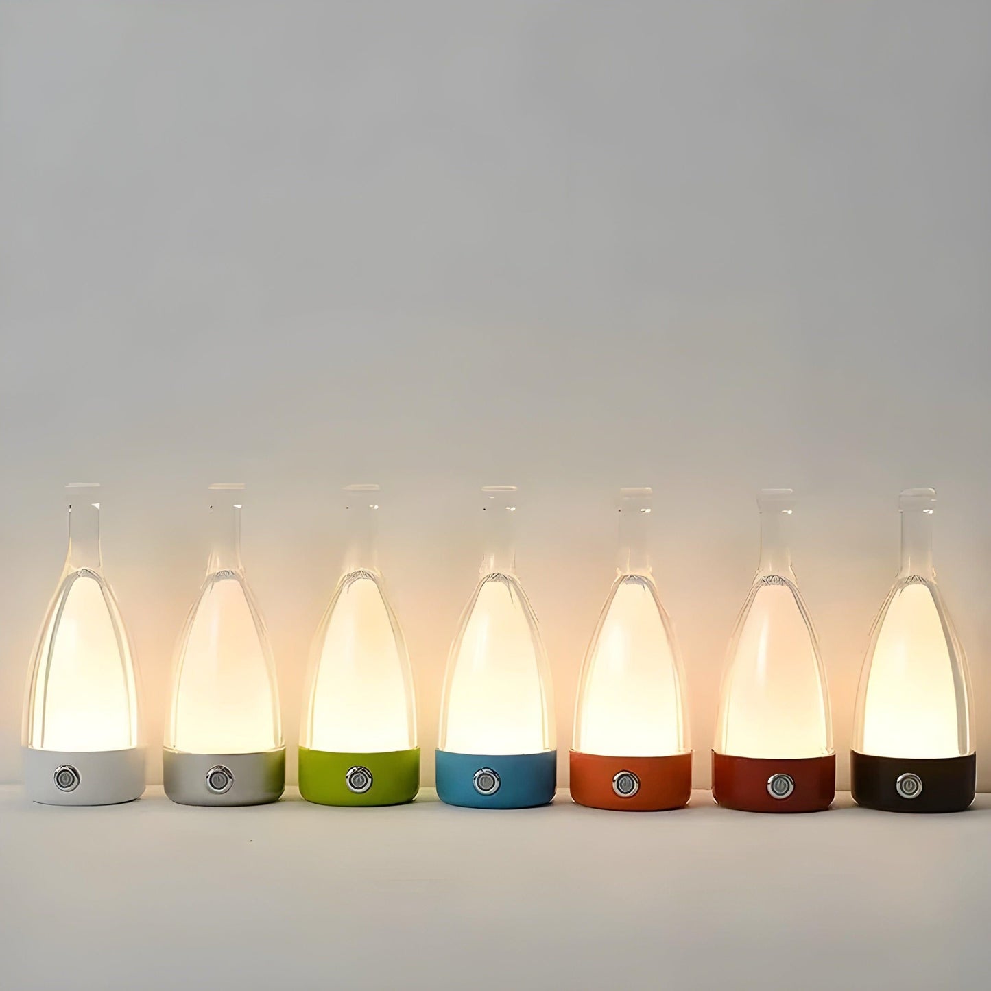 Carvallo LED Bordlampe Vinflaske-design | Oppladbar & Trådløs | Varmhvitt 3500K | Berøringskontroll