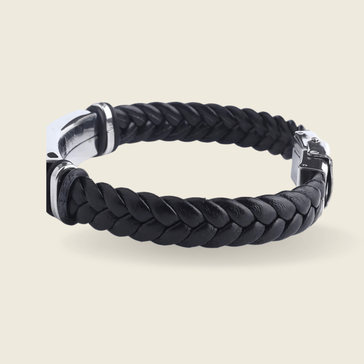 BRAVION – Personligt läder- och rostfritt stål ID-armband